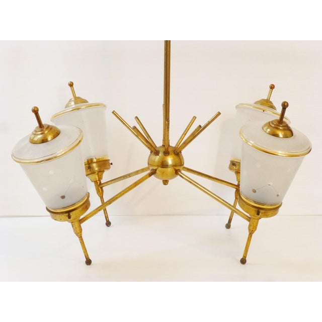 Important sputnik vintage french atomic 1950s ceiling light. Good overall condition, with the usual signs of wear and...