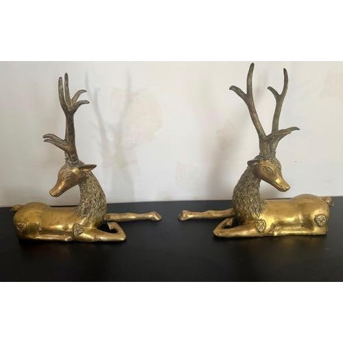 Bronze Deers from Maison Jansen, 1970s, Set of 2 For Sale - Image 6 of 12