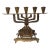 Vintage Brass Menorah With Movable Doors For Sale