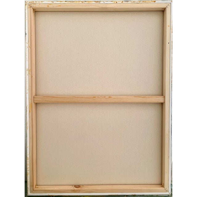 Textile Blue Water Impressionist Style Contemporary Acrylic Painting For Sale - Image 7 of 7