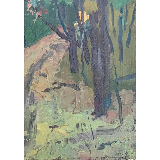 1960s Impressionism Oil Painting, Forest Landscape by Sokolovsky, 1960s 34-23 For Sale - Image 6 of 6