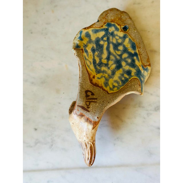 1980s Studio Pottery Clay Fish Wall Hook For Sale - Image 5 of 5
