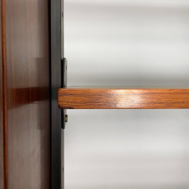 Mid-Century Modern Italian Modular Bookcase in Wood and Metal, 1960s For Sale - Image 15 of 18