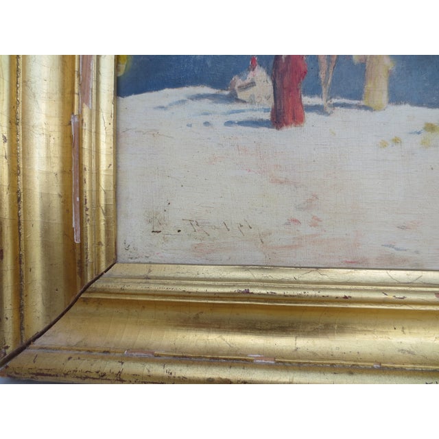 Figurative John Ralph Egyptian Scene on Panel Circa 1910 For Sale - Image 3 of 10