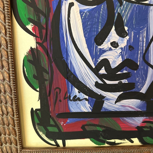 1970s 1970s Vintage Abstract Portraiture; Original Artwork by Peter Robert Keil, Framed For Sale - Image 5 of 7