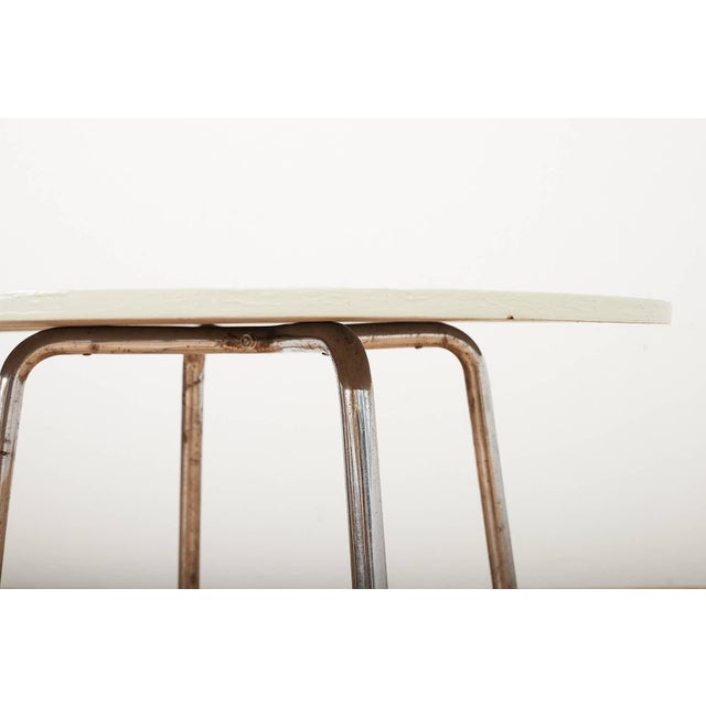 Wood Model 1630 Table in Chrome-Plated Tubular Steel by Karel Ort for Gottwald, 1930. For Sale - Image 7 of 12