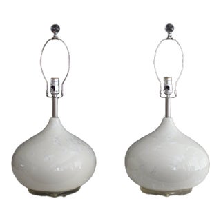 Pair of Lotte and Gunner Bostlund Crystalline Lamps For Sale