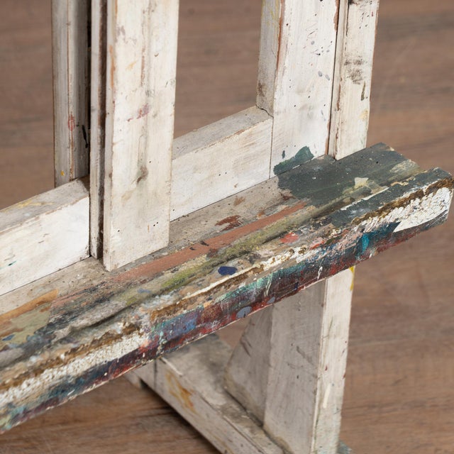 Late 19th Century White Antique Wood Painter's Easel For Sale - Image 9 of 12
