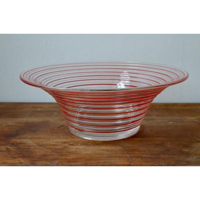 Vintage Danish Glass Salad Bowl & Pitcher by Jacob E. Bang for Holmegaard, Set of 2 For Sale - Image 9 of 12