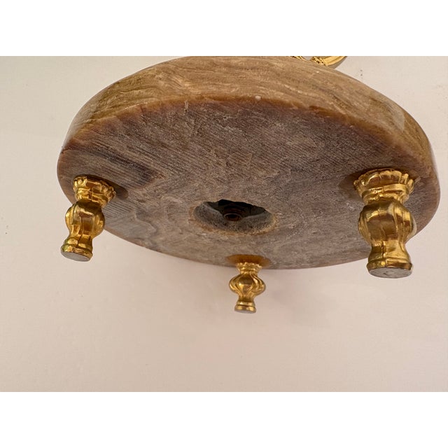 1960s Hollywood Regency Palm Tree Brass Candleabras on a Marble Base - A Pair For Sale In Boise - Image 6 of 10