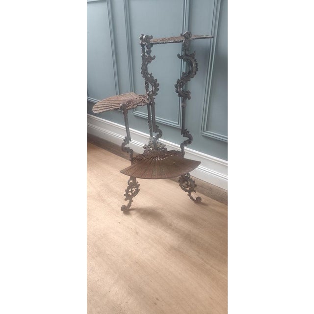 Black Victorian Cast Iron Three-Tier Plant Stand, 1890s For Sale - Image 8 of 10