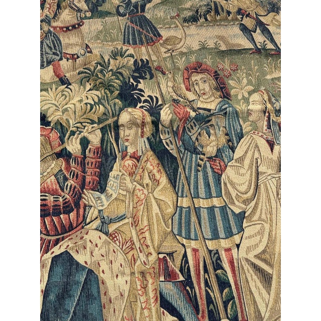 French Aubusson Style Tapestry, 1960s For Sale - Image 4 of 18