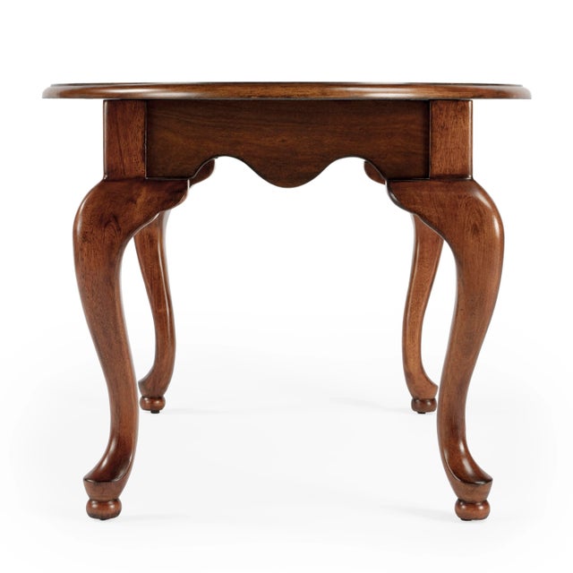 Grace Oval 4 Legs Coffee Table, Medium Brown For Sale In Chicago - Image 6 of 9