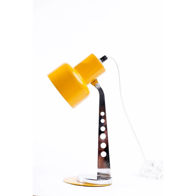 Hungarian Yellow Table Lamp, 1970s For Sale - Image 4 of 18