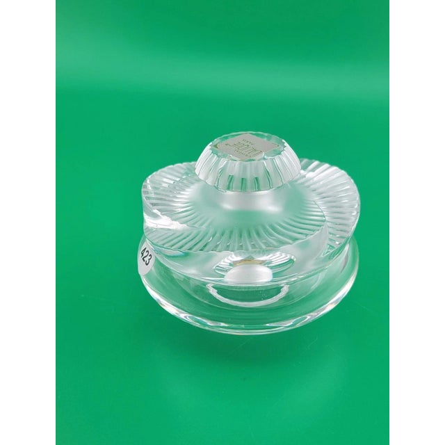 Transparent New Lalique Crystal Baptiste Perfume Bottle Made in France Sticker Paris. For Sale - Image 8 of 12