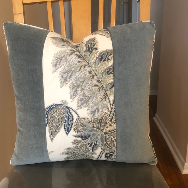 Pistachio Botanical Handcrafted Pillow Cover For Sale - Image 8 of 8