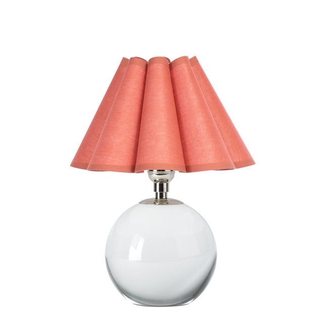 The Giorgio Mini Table Lamp provides a soft, inviting glow through its wild poppy scalloped shade, making it a perfect...