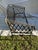 Traditional Vintage Lattice Iron Outdoor Bench For Sale - Image 3 of 13
