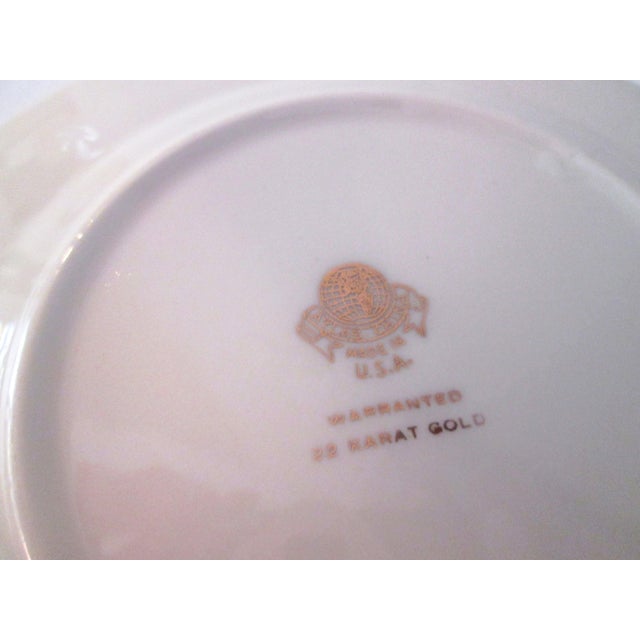 Vintage 22k Floral Dessert Plates - Set of 6 For Sale In West Palm - Image 6 of 6
