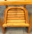 Pair Architectural Solid Teak Bar Stools Attributed to Palecek, Organic Modern For Sale In Greensboro - Image 6 of 14