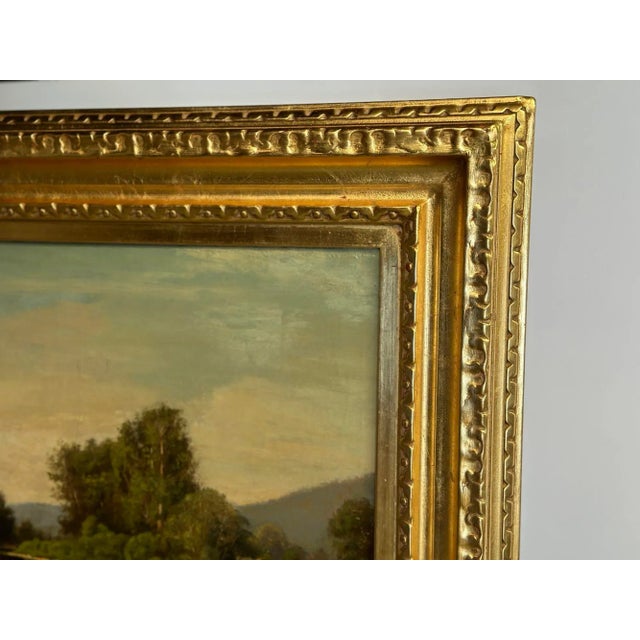 19th Century American School Oil on Canvas of Fisherman For Sale In Los Angeles - Image 6 of 8