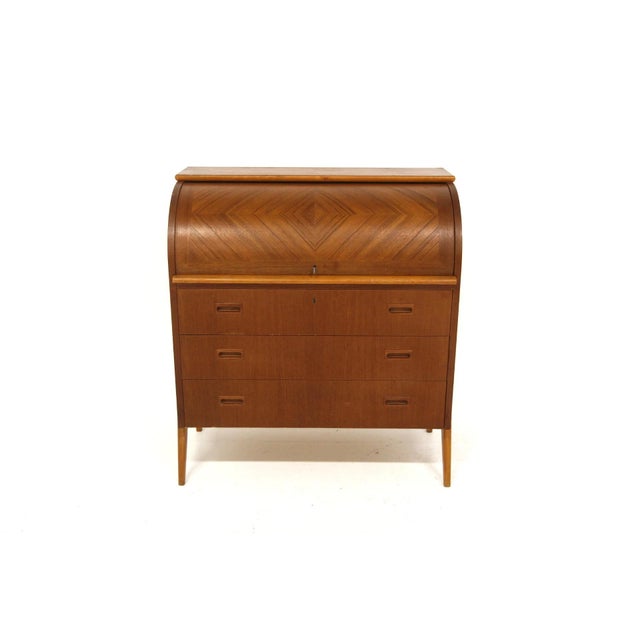 Vintage Swedish Round Secretary, 1950s For Sale - Image 6 of 7