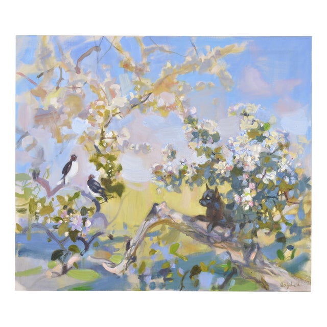 Valery Bayda, In Apple Tree, 2025, Oil Painting on Canvas For Sale
