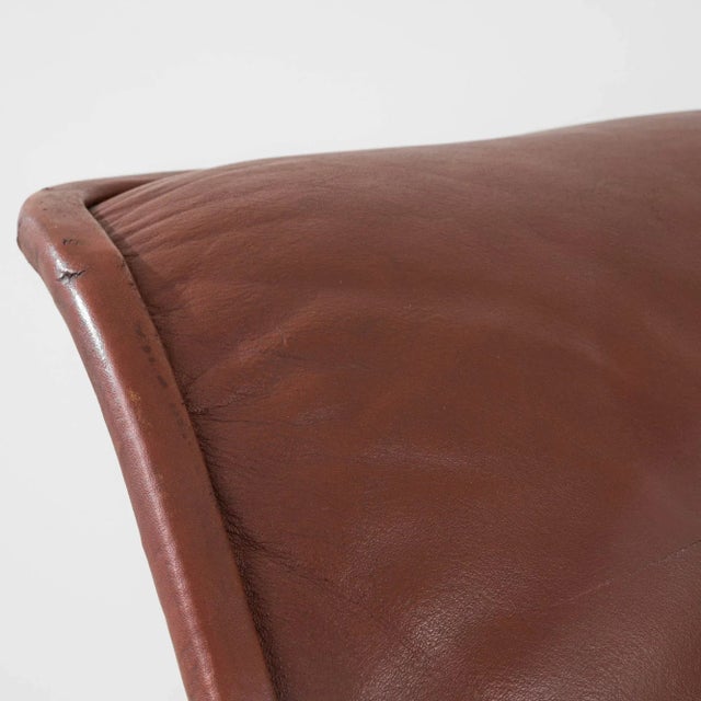 Metal 20th Century German Leather Armchair For Sale - Image 7 of 8