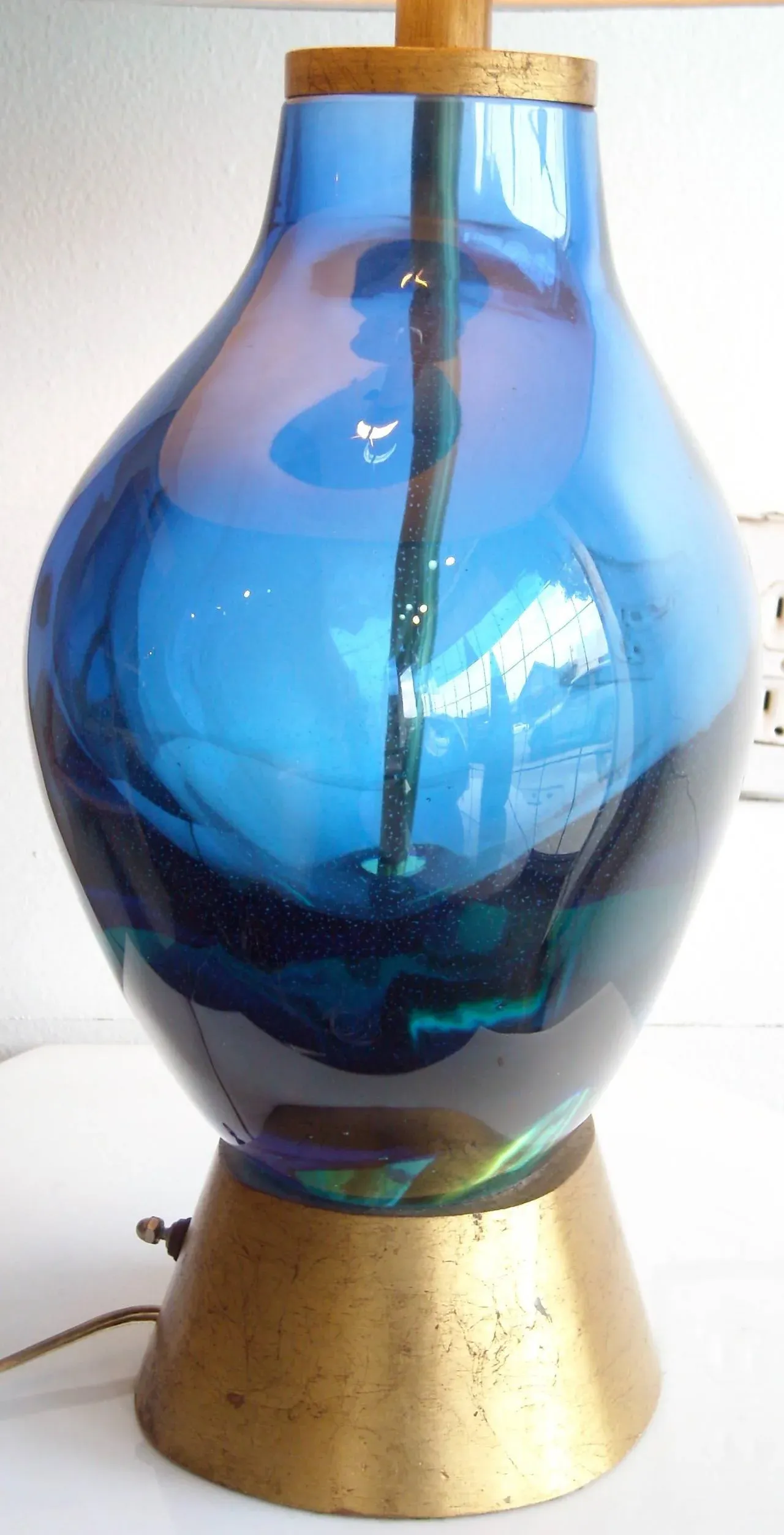 Flavio Poli for Seguso Monumental, Murano Glass Table Lamp | Chairish