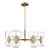 Kate Spade by Visual Comfort Studio Londyn Chandelier, Burnished Brass & Clear Glass, Small For Sale