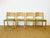 Set of four vintage scandinavian chairs in light wood, with a simple and functional design. their solid beechwood frame...