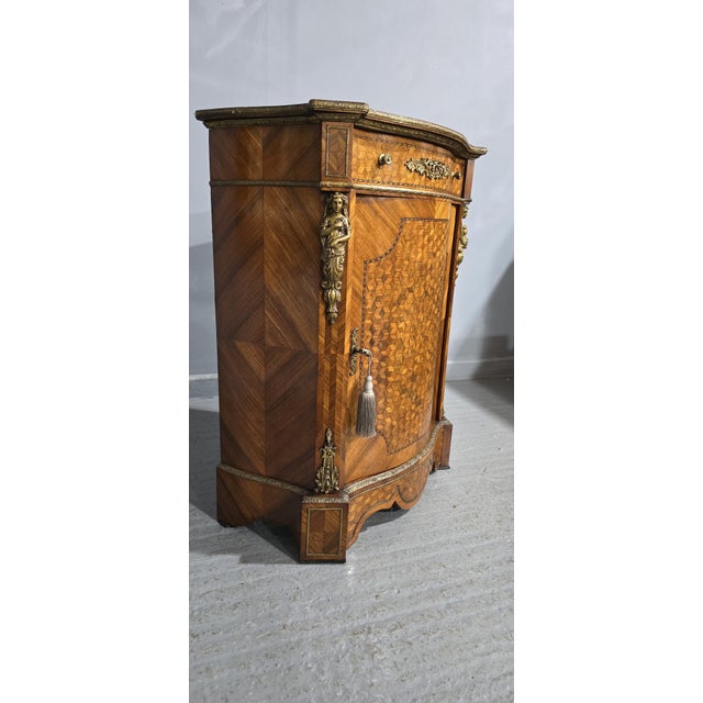 French Serpentine Side Cabinet, 1880s For Sale - Image 6 of 17