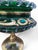 1950s Venetian Emerald Green Glass Covered Bonbonnière with Gilt Decoration and Jewele, 1950 For Sale - Image 5 of 14