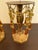 This pair of 7 inches candle holders with the ornamental amber crystal prisms dangling from them are a perfect set up for...
