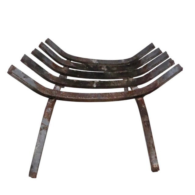 Mid 20th Century Fireplace Grate Log Holder For Sale In New York - Image 6 of 9