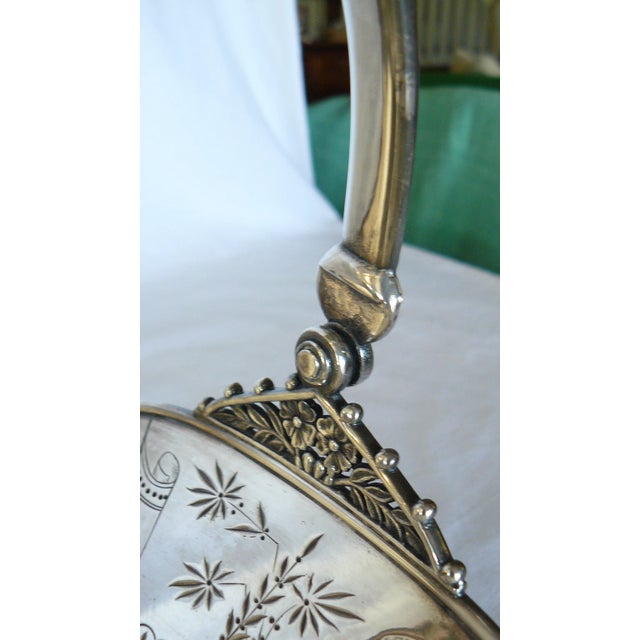Aesthetic Movement Derby Silver Co Quadruple Plate Basket For Sale - Image 11 of 13