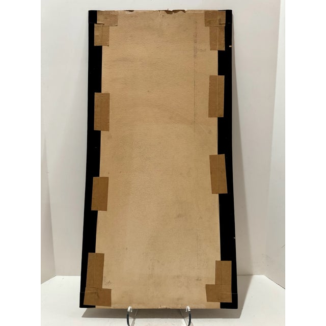 Henry Emil Salloch Original Pastelon Paper Tall Evergreen With Deciduous Trees, 1963. For Sale - Image 4 of 4