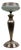 French Silver and Glass Shade Table Lamp from Unbekannt, 1920s For Sale