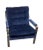 Vintage 1970s Chrome Blue Velvet Lounge Chair in the Style of Cy Mann Milo Baughman For Sale - Image 10 of 10