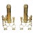 American Late Federal Brass Andirons - A Pair For Sale
