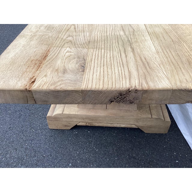 10Ft. Antique French Weathered Oak Farm Table For Sale - Image 10 of 18
