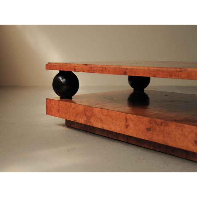 Large Burl Elm Veneer Coffee Table, 1970 For Sale - Image 13 of 18