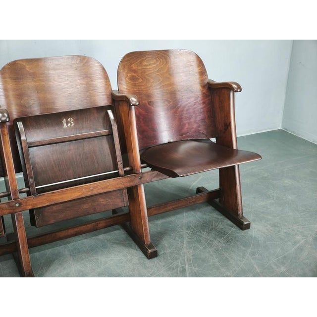 Czechoslovak 3-Seater Cinema Bench, 1920s For Sale - Image 14 of 18