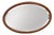Oval Wall Mirror in Mahogany For Sale