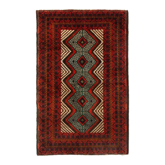 1990s Ivory Balouchi Prayer Rug For Sale