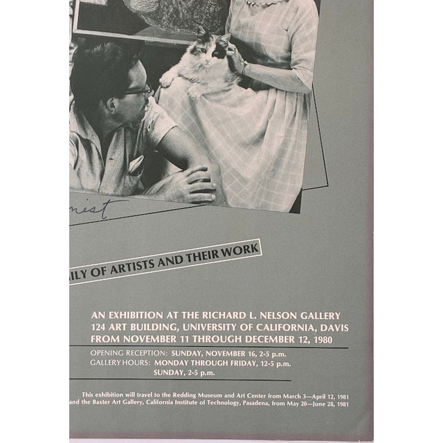 1980s Rare Vintage "The Siegriests a Family of Artists" Lundy Siegriest Hand-Signed Exhibition Poster 1980 For Sale - Image 5 of 10