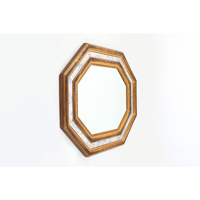 1950s Gilded Octagonal Mirror by Deknudt, Belgium, 1950s For Sale - Image 5 of 11