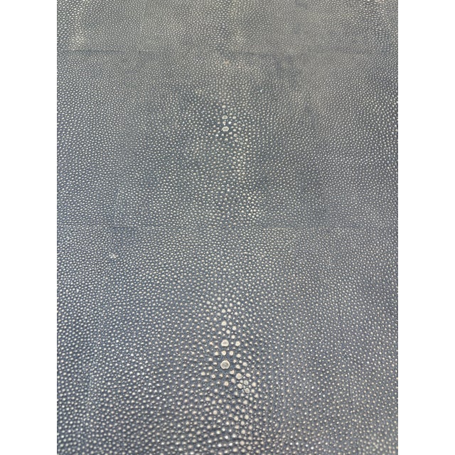 1980s Vintage Modern Faux Shagreen Console Table - Karl Springer Style For Sale In Miami - Image 6 of 8