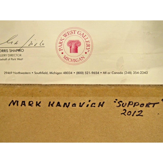 Mark Kanovich Terra-Cotta and Acrylic Painting Wood Panel Signed Dated 2012 Coa For Sale - Image 12 of 13