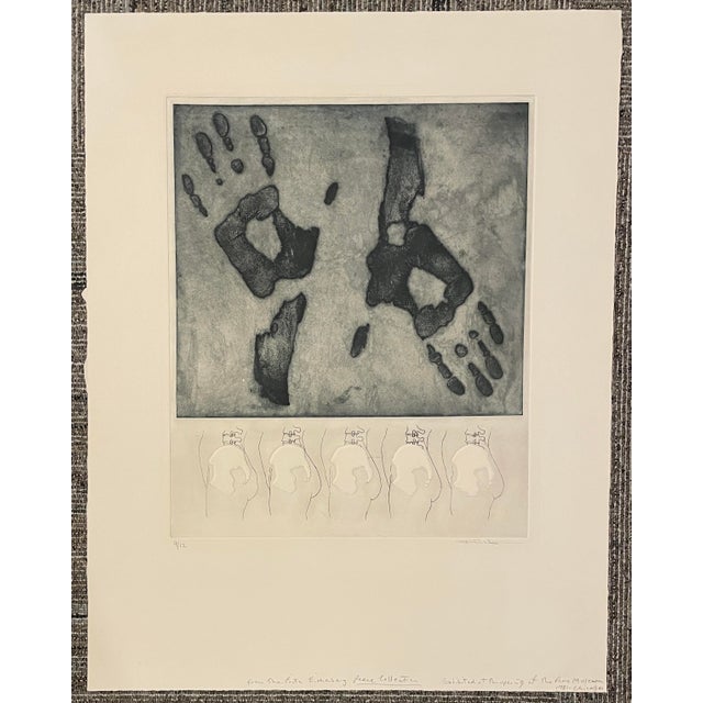 1980s 1980 David Finkbeiner Modern Embossed Etching For Sale - Image 5 of 5
